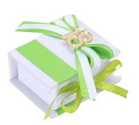 Vetrineinrete® Bomboniera portaconfetti per 18 anni 12 pezzi scatoline a forma di libro diciottesimo compleanno decorato con nastro (Verde)