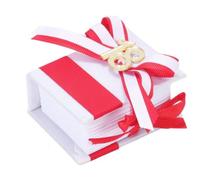 Vetrineinrete® Bomboniera portaconfetti per 18 anni 12 pezzi scatoline a forma di libro diciottesimo compleanno decorato con nastro (Rosso)