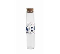 Vetrineinrete® Bomboniere portaconfetti 36 Pezzi per 18 Anni di Vetro Tappo di Sughero con Nastro diciottesimo Compleanno Maschio o Femmina (Blu) C64