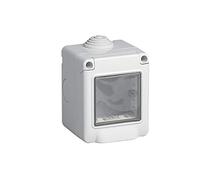 Vetrineinrete® Cassetta con coperchio idrobox per esterno a 2 3 4 posti compatibile con matix custodia per interruttori ip55 (2 Posti)