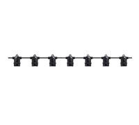 Vetrineinrete® Catena luminosa da giardino con 15 portalampada per lampadine E27 luci decorative prolungabile impermeabile Ip54 15 metri (Nero)