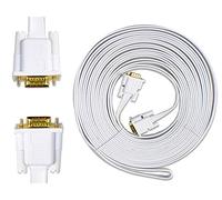 Vetrineinrete® Cavo prolunga vga Maschio 15 Pin 24k da 1,5 3 5 e 10 Metri per Monitor pc Computer TV Video Piatto (10 mt) D84