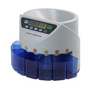 Vetrineinrete® Contamonete con display digitale a 7 cifre macchina professionale contatore conta monete con 8 vani raccoglitori moneta euro