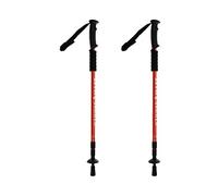 Vetrineinrete® Coppia di bastoncini da trekking bastone telescopico in alluminio per camminata escursione nordik walking campeggio 63-135 cm vari colori (Rosso)