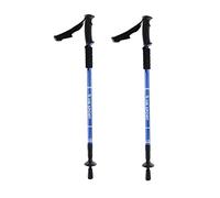 Vetrineinrete® Coppia di bastoncini da trekking bastone telescopico in alluminio per camminata escursione nordik walking campeggio 63-135 cm vari colori (Blu)