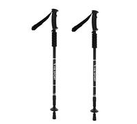 Vetrineinrete® Coppia di bastoncini da trekking bastone telescopico in alluminio per camminata escursione nordik walking campeggio 63-135 cm vari colori (Nero)