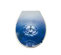 Vetrineinrete® Copriwater in plastica Resistente tavoletta per Water con Kit di Montaggio 44x36.5 cm Varie Fantasie 69010 A126 (Goccia)
