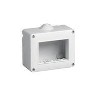Vetrineinrete® Custodia idrobox per esterno a 2 3 4 posti compatibile con living light international air cassetta per interruttori ip40 (3 Posti)