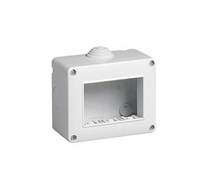 Vetrineinrete® Custodia idrobox per esterno a 2 3 4 posti compatibile con matix cassetta per interruttori ip40 (3 Posti)