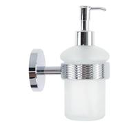 Vetrineinrete® Dispenser porta sapone per sapone liquido in acciaio e vetro accessori da bagno