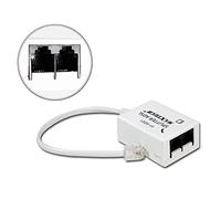 Vetrineinrete® Filtro adsl Splitter telefonico Plug Maschio RJ11 sdoppiatore per Linea telefonica con 2 ingressi Femmina Internet Modem connessione Router C28
