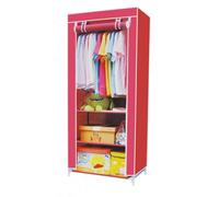 Vetrineinrete® Guardaroba in Tessuto salvaspazio per Campeggio Organizer Armadio con Zip e scaffali 175X70x45 cm