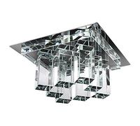 Vetrineinrete® Incasso quadrato in vetro e specchio applique soffitto faretto g4 12v portafaretto luce 19610 camera da letto soggiorno