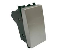 Vetrineinrete® Kit 3 interruttore unipolare compatibile con vimar plana pulsante 1p 16ax 250vac (Silver)