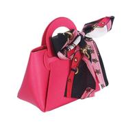 Vetrineinrete® Kit 6 bomboniere a forma di borsetta con foulard portaconfetti per eventi segnaposto sacchetto regalo (Fuxia)