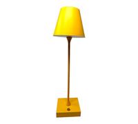 Vetrineinrete® Lampada bistrot touch da tavolo a led ricaricabile usb 10 watt lume decorativo tripla colorazione di luce vari colori (Giallo)