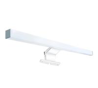 Vetrineinrete® Lampada per specchio da bagno con doppia istallazione 9 watt applique a luce naturale 4000k IP44 colore argento (Quadrato)