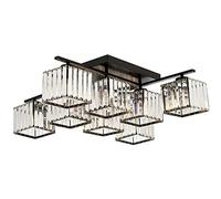 Lampadari da soffitto 8 cubi in vetro lampada contemporaneo in metallo nero e27 [EEK: A]