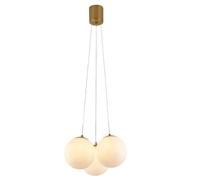 Vetrineinrete® Lampadario a sospensione bronzo lampada minimal da soffitto con tre sfere attacco G9
