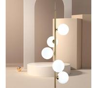 Lampadario a sospensione minimalista bronzo con 5 sfere lampada da soffitto G9 [EEK: E]