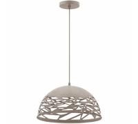 Vetrineinrete® Lampadario a sospensione tortora da soffitto con paralume in metallo traforato design contemporaneo moderno lampada da soffitto.