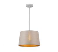 Vetrineinrete® Lampadario minimal a sospensione in metallo lampada design attacco E27 bianco o nero (Bianco)