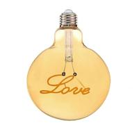 Vetrineinrete® Lampadina ambrata con led a filamento che crea la scritta LOVE 4 watt E27 lampada decorativa stile vintage luce calda 2500k