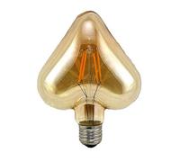 Vetrineinrete® Lampadina led a filamento vintage retro e27 4 watt lampada decorativa ambra cuore 350 lumen N19