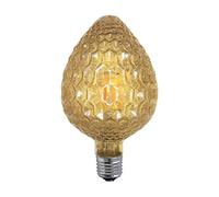Vetrineinrete® Lampadina led a filamento vintage retro e27 4 watt lampada decorativa ambra ovale 350 lumen A88