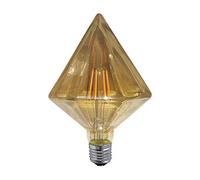 Vetrineinrete® Lampadina led a filamento vintage retro e27 4 watt lampada decorativa ambra prisma 350 lumen P61