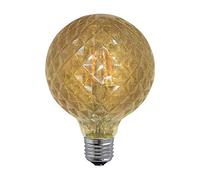 Vetrineinrete® Lampadina led a filamento vintage retro e27 4 watt lampada decorativa ambra sfera 350 lumen A107