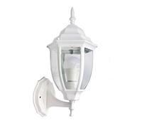 Vetrineinrete® Lanterna da giardino stile retrò lampada a parete antica applique a muro per illuminazione esterni ed interni ES09 (Bianco) G72
