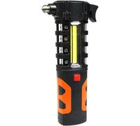 Vetrineinrete® Martello Emergenza rompi Vetro per Auto con Torcia LED e Taglia Cinture di Sicurezza martelletto salvavita frantuma vetri B30