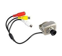 Vetrineinrete® Micro camera con base mobile 420TVL a colori visione notturna cablata telecamera nascosta 35 mm con microfono audio e video microcamera infrarossi 208C