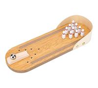 Vetrineinrete® Mini Bowling da Tavolo in Legno Gioco interattivo con birillo Palla Giocattolo