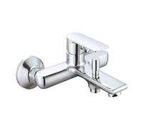 Vetrineinrete® Miscelatore da muro per vasca a parete rubinetto monoleva a muro moderno da bagno cromato