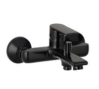 Vetrineinrete® Miscelatore da muro per vasca a parete rubinetto monoleva a muro moderno da bagno nero