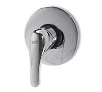 Vetrineinrete® Miscelatore per doccia ad incasso da parete in ottone cromato rubinetto monocomando moderno con corpo di incasso rotondo 52835 A63