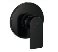 Vetrineinrete® Miscelatore per doccia ad incasso da parete nero rubinetto monocomando moderno tondo