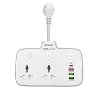 Vetrineinrete® Multipresa universale 2500W con USB-C PD 20W e USB Auto-ID 2 prese Universali Spina Europea protezione bambini