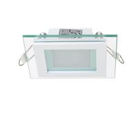 Vetrineinrete® Pannello led incasso slim bordo in vetro quadrato 6 9 12 18 24 watt luce calda 3000k (24) C57