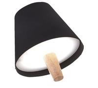 Vetrineinrete® Paralume a led a tappo per bottiglie lampada touch decorativa a tripla colorazione di luce ricaricabile (Nero)