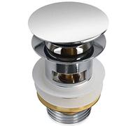 Vetrineinrete® Piletta di scarico universale 1/4" in ottone per lavandino pop-up tappo a pressione 98 mm G91