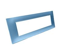 Vetrineinrete® Placchetta per interruttore a 3 4 7 posti azzurro marino cassetta 503 compatibile con vimar plana supporto cover (7 Posti)