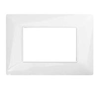 Vetrineinrete® Placchetta per interruttore a 3 4 7 posti bianco cassetta 503 compatibile con matix supporto cover (3 Posti)