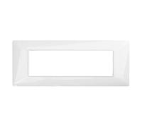 Vetrineinrete® Placchetta per interruttore a 3 4 7 posti bianco cassetta 503 compatibile con matix supporto cover (7 Posti)