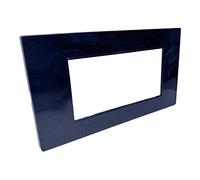 Vetrineinrete® Placchetta per interruttore a 3 4 7 posti blue navy cassetta 503 compatibile con vimar plana supporto cover (4 Posti)