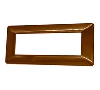 Vetrineinrete® Placchetta per interruttore a 3 4 7 posti bronzo cassetta 503 compatibile con btcino matix supporto cover (7 Posti)