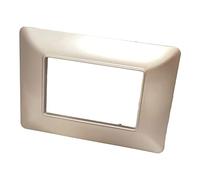Vetrineinrete® Placchetta per interruttore a 3 4 7 posti champagne cassetta 503 compatibile con btcino matix supporto cover (3 Posti)