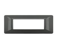 Vetrineinrete® Placchetta per interruttore a 3 4 7 posti grigio scuro cassetta 503 compatibile con btcino matix supporto cover (7 Posti)